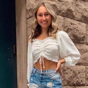 HAZEL BOUTIQUE WHITE BLOUSE 🕊️